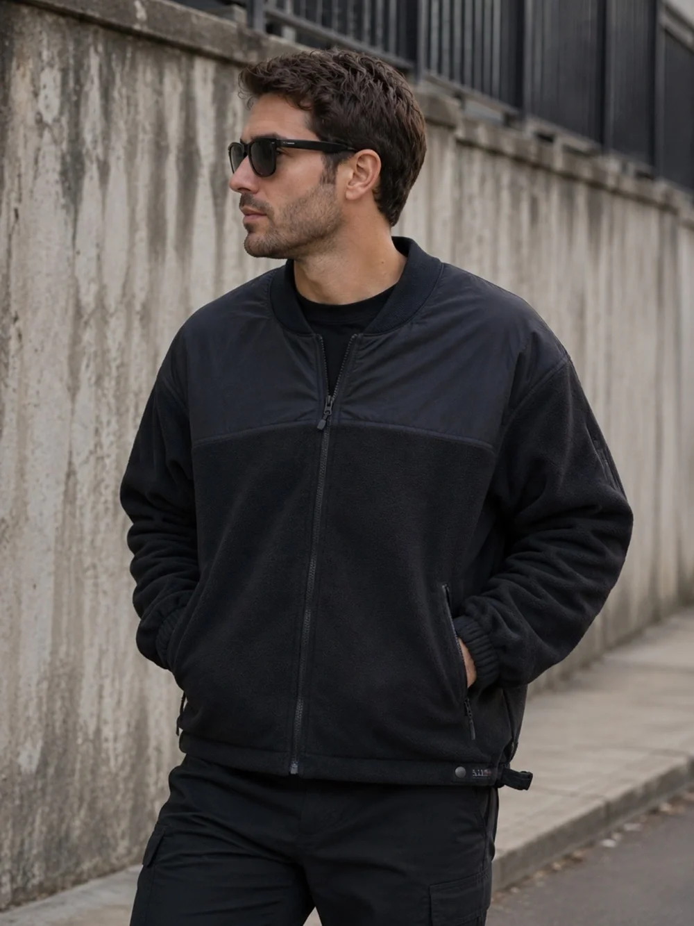 5.11 Tactical Black Full Zip Fleece Soft Shell Jacket Men’s 2XL Outdoor